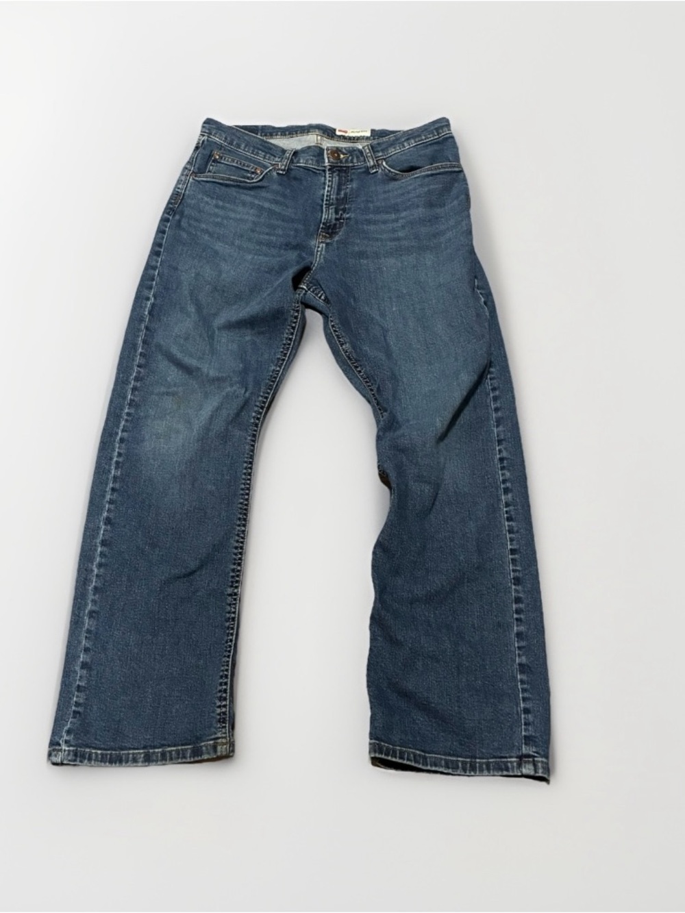 Wrangler Men's Straight Leg Denim Jeans - Indigo Blue